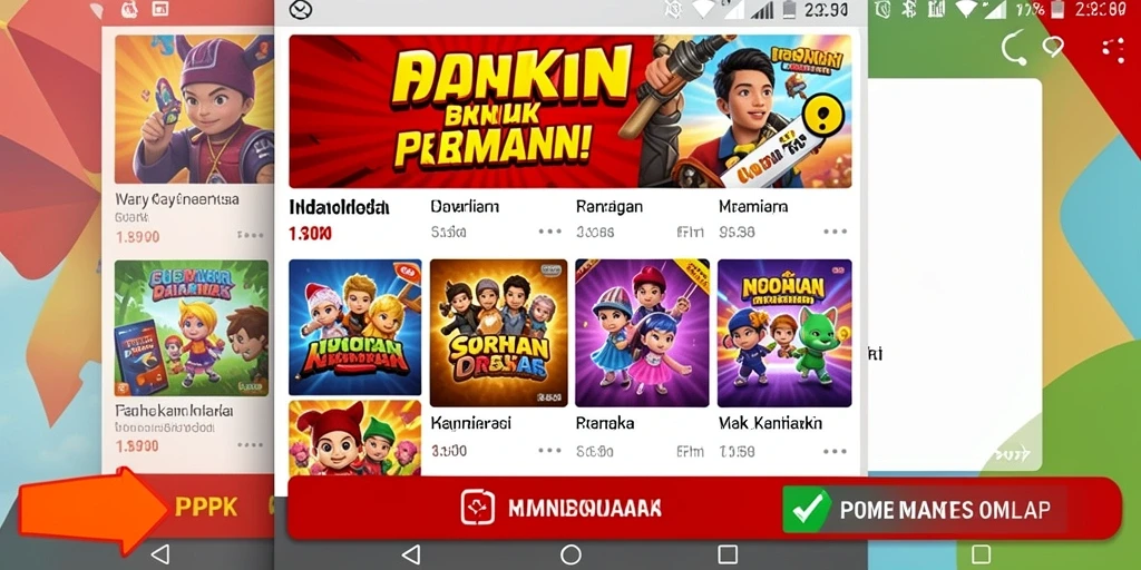 Tampilan antarmuka permainan yang menarik.
