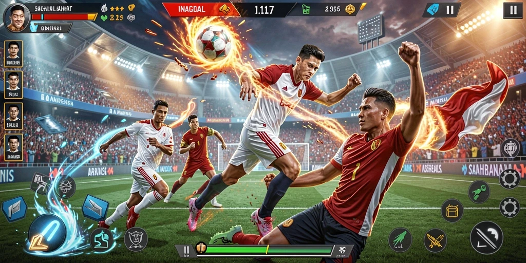 Tampilan karakter utama dalam aksi yang menarik.