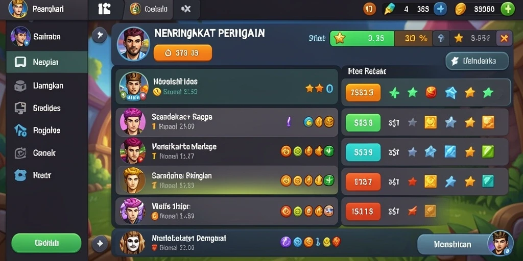 Tampilan menu utama yang intuitif dan menarik.