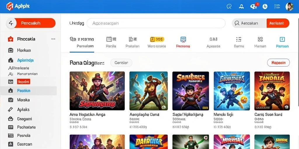Tampilan awal aplikasi dengan desain modern.