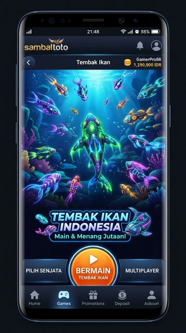 Cuplikan layar menu unduhan sambaltoto untuk perangkat Android